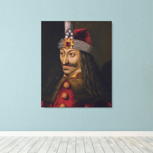 Drăculea – Vlad III Dracula – Vlad the Impaler Canvas Afdruk (Insitu (Houten vloer))