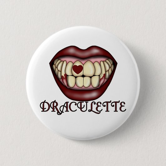 Draculette Tshirts en Gifts Ronde Button 5,7 Cm (Voorkant)