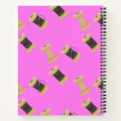 Draden & klosjes patroon roze notitieboek (Achterkant)