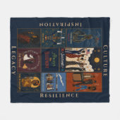 Draden van Erfgoed Fleece Deken (Voorkant (Horizontaal))