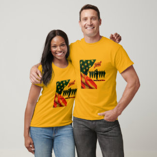 Draden van patriottische trots goud t-shirt