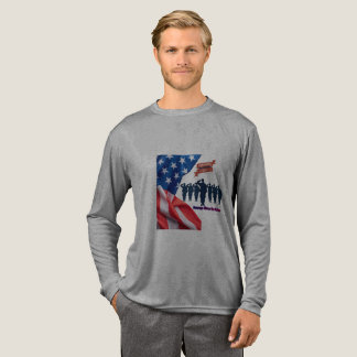 Draden van patriottische trots grijs Tri-Blend shirt