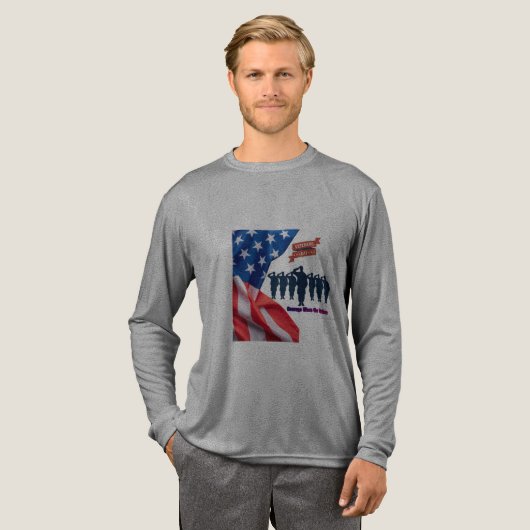 Draden van patriottische trots grijs Tri-Blend shirt (Voorkant)