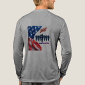 Draden van patriottische trots grijs Tri-Blend shirt (Achterkant volledig)