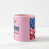 Draden van patriottische trots roze mok (Midden)