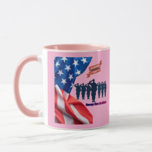 Draden van patriottische trots roze mok