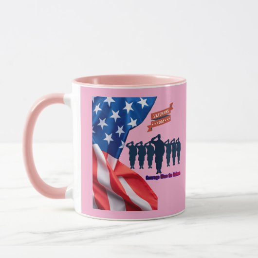 Draden van patriottische trots roze mok (Links)