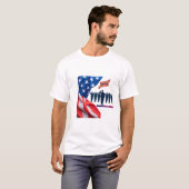 Draden van patriottische trots wit t-shirt (Voorkant volledig)