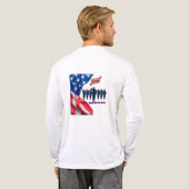 Draden van patriottische trots wit Tri-Blend shirt (Achterkant)