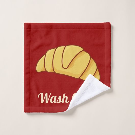 Dradenhandset voor croissant Pattern Bad Handdoek (Wasdoekje)