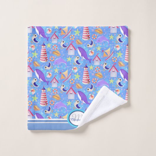 Dradenset voor blauwe handdoekjes bad handdoek (Wasdoekje)