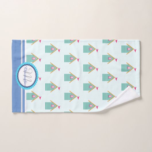 Dradenset voor blauwe handdoekjes bad handdoek (Handdoek)