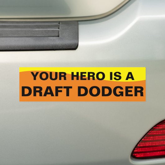DRAFT DODGER BUMPERSTICKER (Op auto)