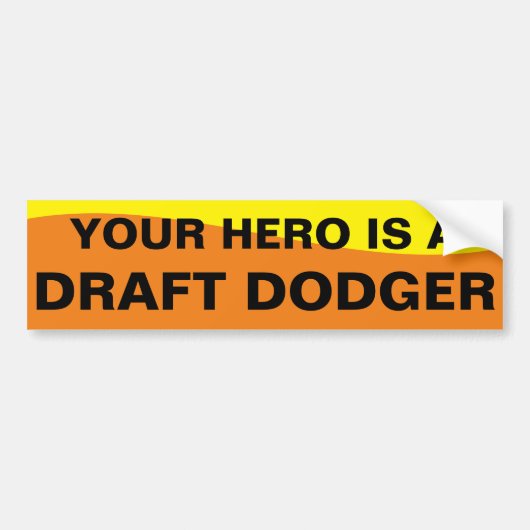 DRAFT DODGER BUMPERSTICKER (Voorkant)