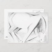 Draft Horse Abstract Briefkaart (Voorkant / Achterkant)
