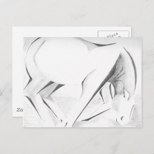 Draft Horse Abstract Briefkaart (Voorkant / Achterkant)