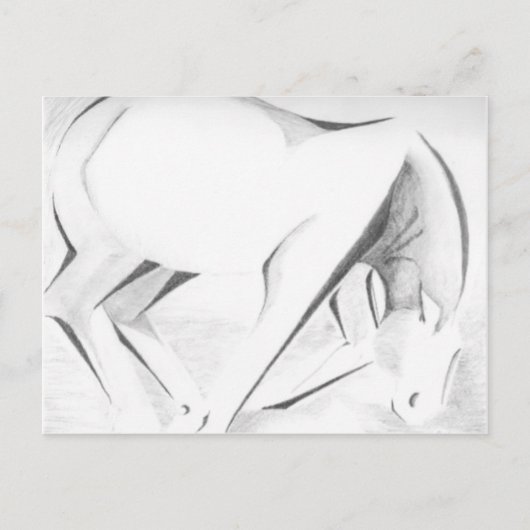 Draft Horse Abstract Briefkaart (Voorkant)