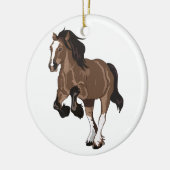 Draft Horse Keramisch Ornament (Links)