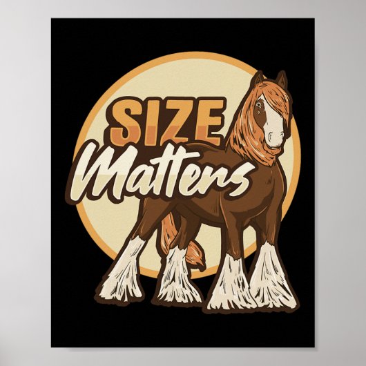Draft Horse meme maat S ontwerp voor een Clydesdal Poster (Voorkant)
