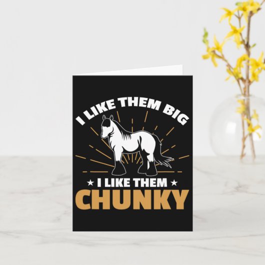 Draft Horse meme ontwerp voor een Clydesdale rijde Kaart (Gele Bloem)