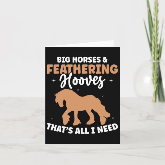 Draft Horse meme ontwerp voor een Clydesdale rijde Kaart (Voorkant)