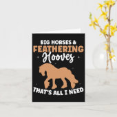 Draft Horse meme ontwerp voor een Clydesdale rijde Kaart (Gele Bloem)