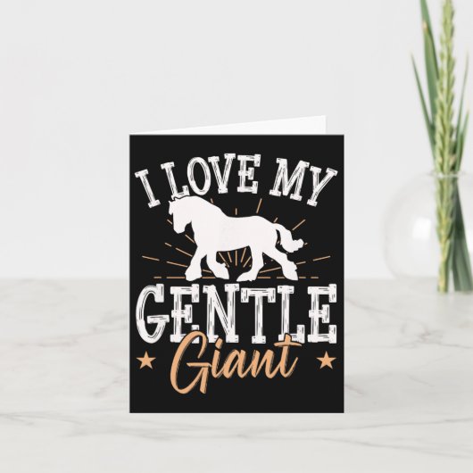 Draft Horse meme ontwerp voor een Clydesdale rijde Kaart (Voorkant)