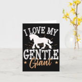 Draft Horse meme ontwerp voor een Clydesdale rijde Kaart (Gele Bloem)