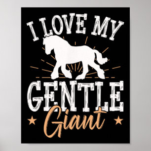 Draft Horse meme ontwerp voor een Clydesdale rijde Poster