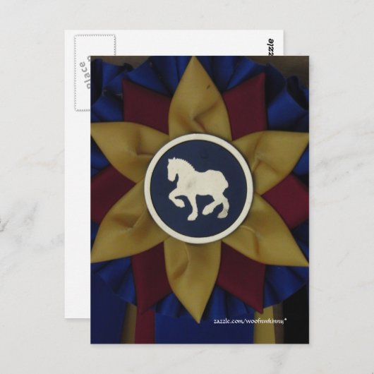 Draft Horse Rosette Briefkaart (Voorkant / Achterkant)