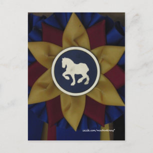 Draft Horse Rosette Briefkaart