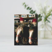 Draft Horse Tandem Briefkaart (Staand voorkant)