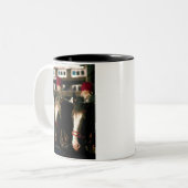 Draft Horse Tandem Tweekleurige Koffiemok (Voorkant links)