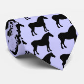 Draft Horse (zwart) Stropdas (Opgerold)