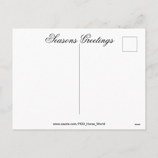 Draft Horses Christmas Feestdagenkaart (Achterkant)