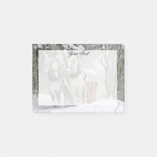 Draft Horses Christmas gepersonaliseerd Post-it® Notes (Voorkant)