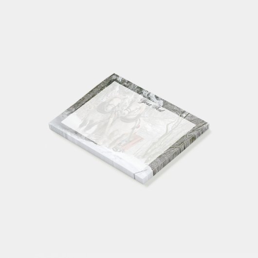 Draft Horses Christmas gepersonaliseerd Post-it® Notes (Schuin)