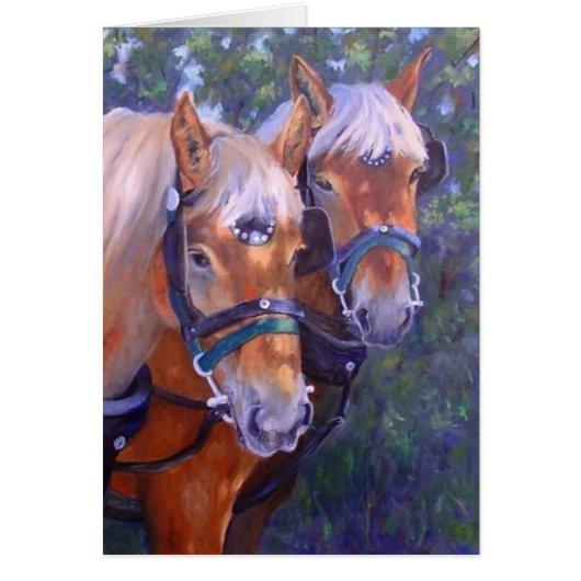 Draft Horses Fine Art All Occasion Wenskaart (Voorkant)