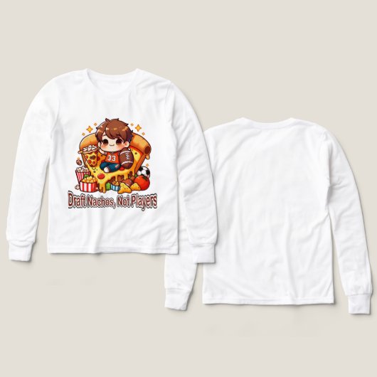 Draft Nachos, geen spelers - Funny Chibi Football (Voorkant /achterkant)