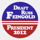 Draft Russ Feingold Lapel Sticker (Voorkant)