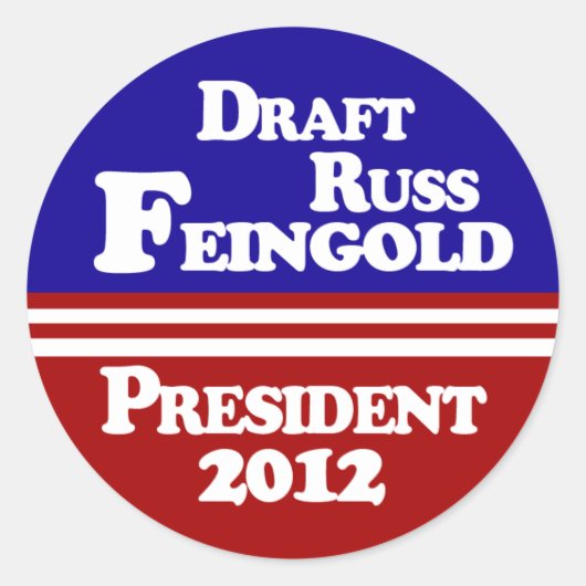 Draft Russ Feingold Lapel Sticker (Voorkant)