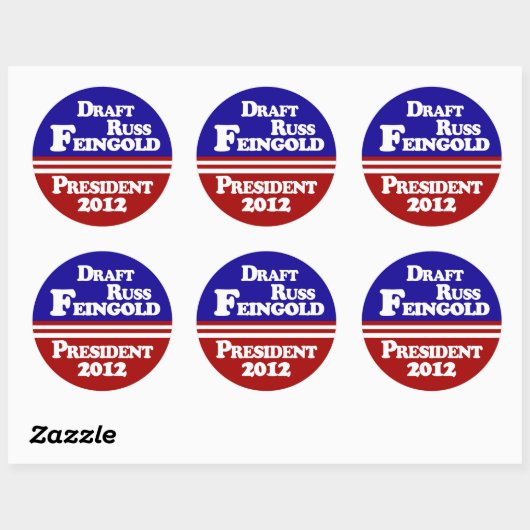 Draft Russ Feingold Lapel Sticker (Vel)