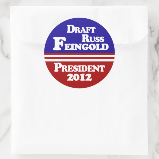 Draft Russ Feingold Lapel Sticker (Tas)