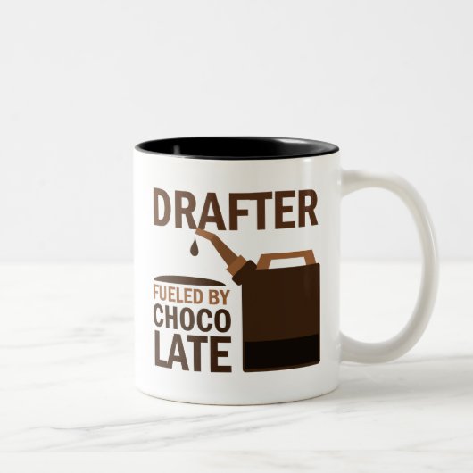 Drafter (Funny) Gift Tweekleurige Koffiemok (Rechts)