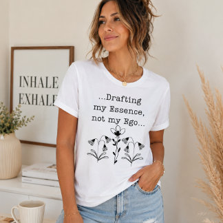 Drafting My Essence Not My Ego Spiritual Botanical Grote Maat T-shirt