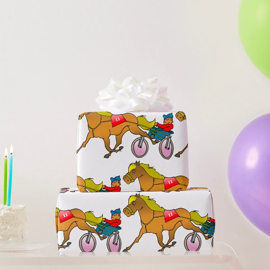 Draftrenspaard en Bestuurder Cadeaupapier