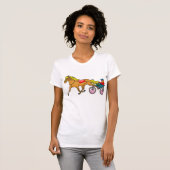 Draftrenspaard en Bestuurder T-shirt (Voorkant volledig)