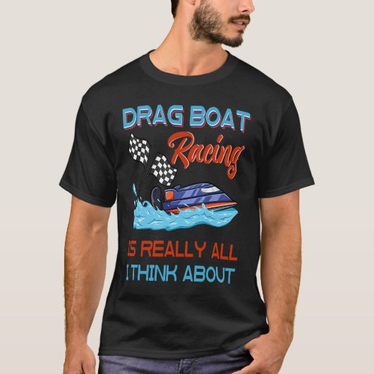 Drag Boat Racing RC Model Boating Driver 3 T-shirt (Voorkant)