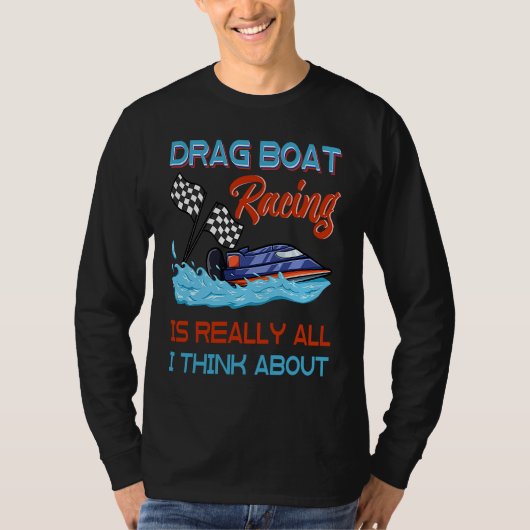 Drag Boat Racing RC Model Boating Driver 3 T-shirt (Voorkant)