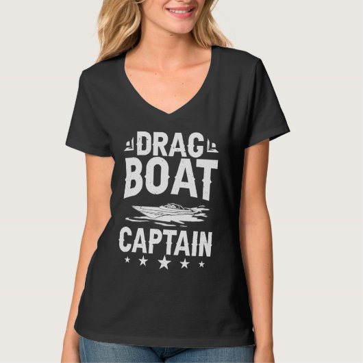 Drag Boat Racing RC Model Boating Driver T-shirt (Voorkant)